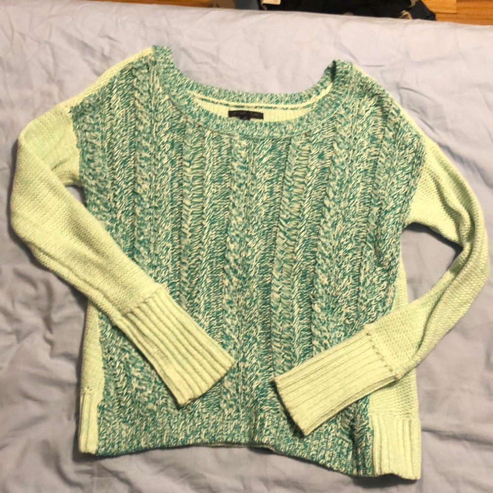 American Eagle Mint green and turquoise sweater